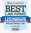 Best Lawyers Best Law Firms | Appellate Practice - Tier One | Stamford | 2020 | U.S. News & World Report