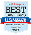 Best Lawyers Best Law Firms | Appellate Practice - Tier One | Stamford | 2022 | U.S. News & World Report