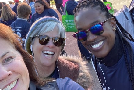 Koskoff staff Diane Rivera and Terri Beatty at an event