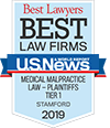 Best Lawyers Best Law Firms | Medical Malpractice Law - Plaintiffs - Tier One | Stamford | U.S. News & World Report 2019