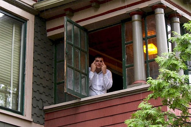 A student in the dorm of Greer's reconstituted yeshiva.