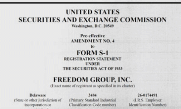 FREEDOM GROUP SEC FILLING